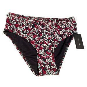 Tommy Hilfiger Women's Floral Swim Bottom - Black and Red